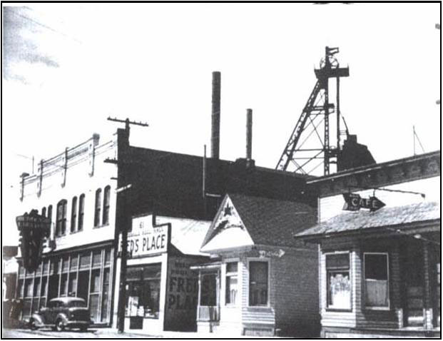 The historic Berkeley mine in Butte, Montana, where the Berkeley Pit started in 1955. Photo from the Butte-Silver Bow Archives.
